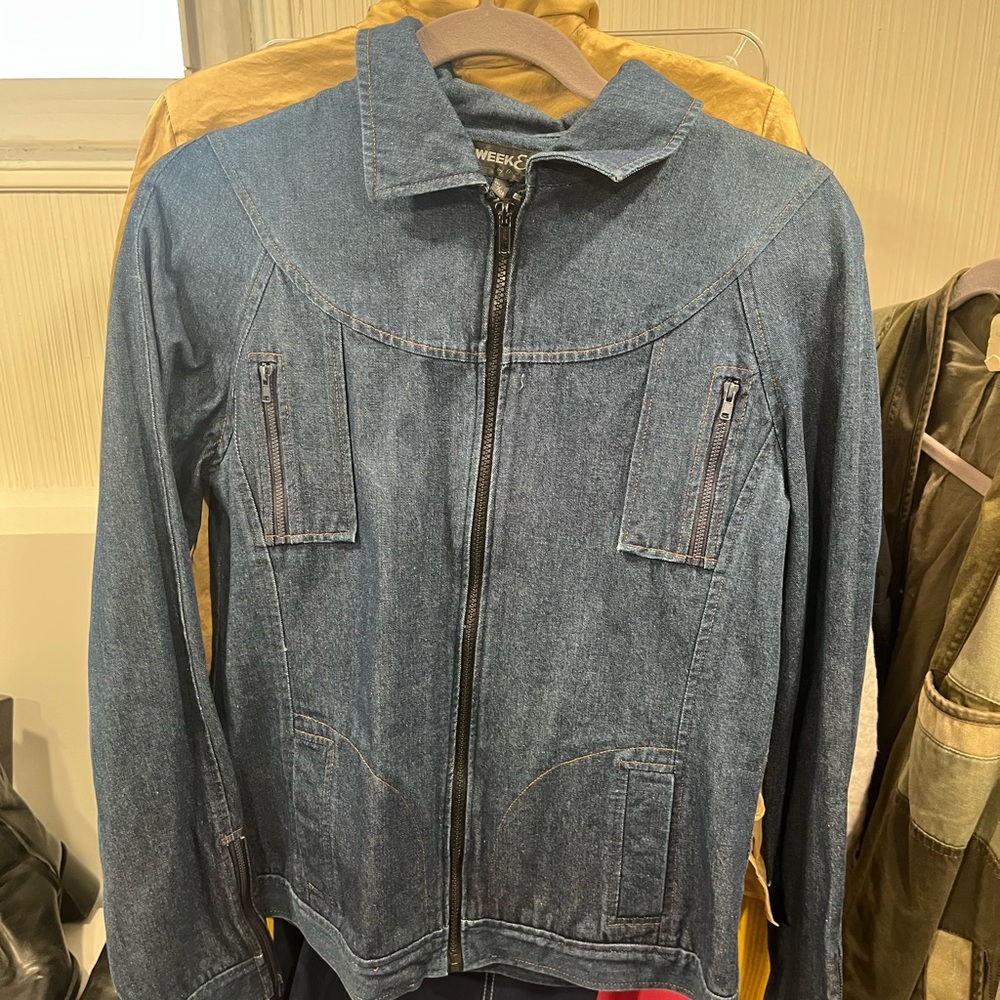 Vintage Zip Up Denim Jacket